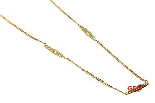 Arezzo 5mm Station Cuban Link Chain 18K 