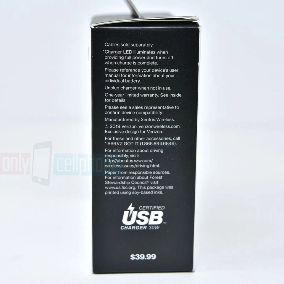 Verizon GaN 30W Fast Charge USB-C Wall Charger for Galaxy S23/S22/S21/Ultra/Note - Image 2 of 4