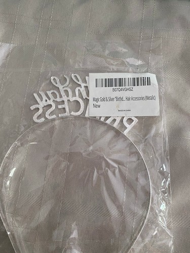 Happy Birthday Tiara Silver Metal Sparkle Glitter Princess New in Package - Picture 3 of 3
