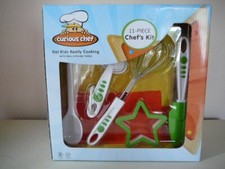 Curious Chef 11-Piece Yellow  Orange Chef's Kit for Kids-NIB