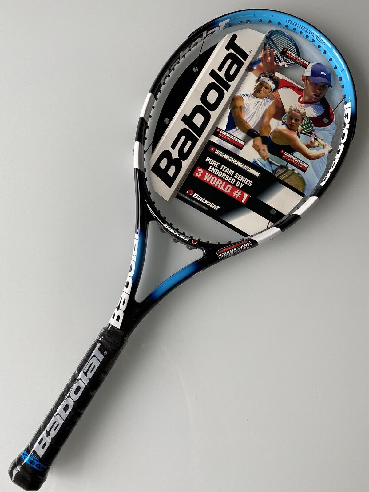 spion Riet klein New Old Stock Babolat Pure Drive Team 2002 Tennis Racquet Grip 4 3/8 | eBay