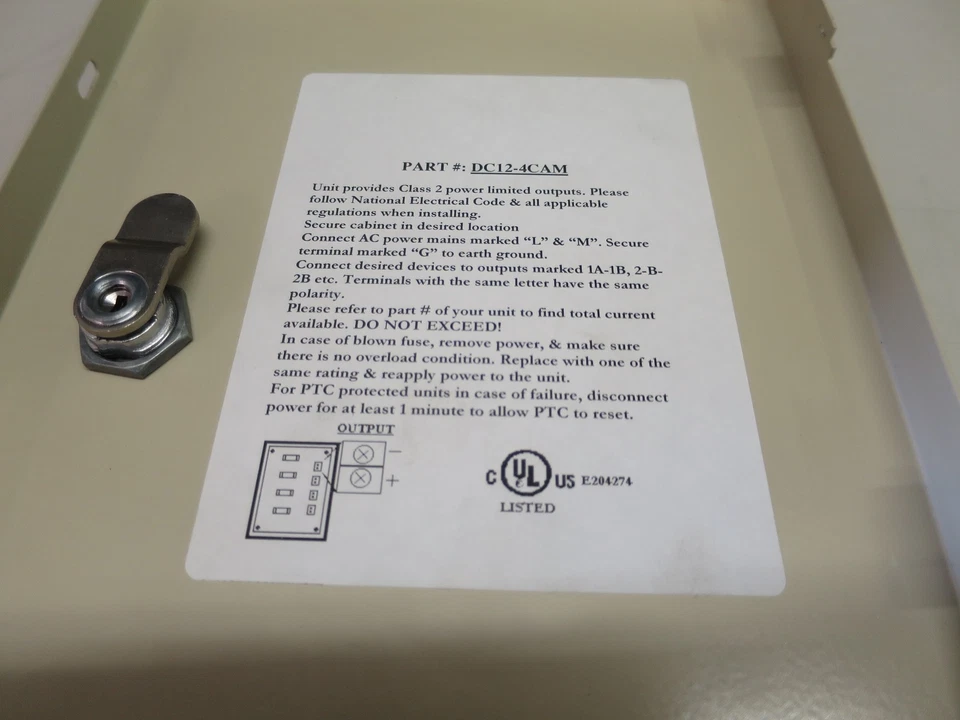SC Super Circuit DC12-4CAM w/Key Four Output 12VDC 4Amp Fused - Image 2 of 4