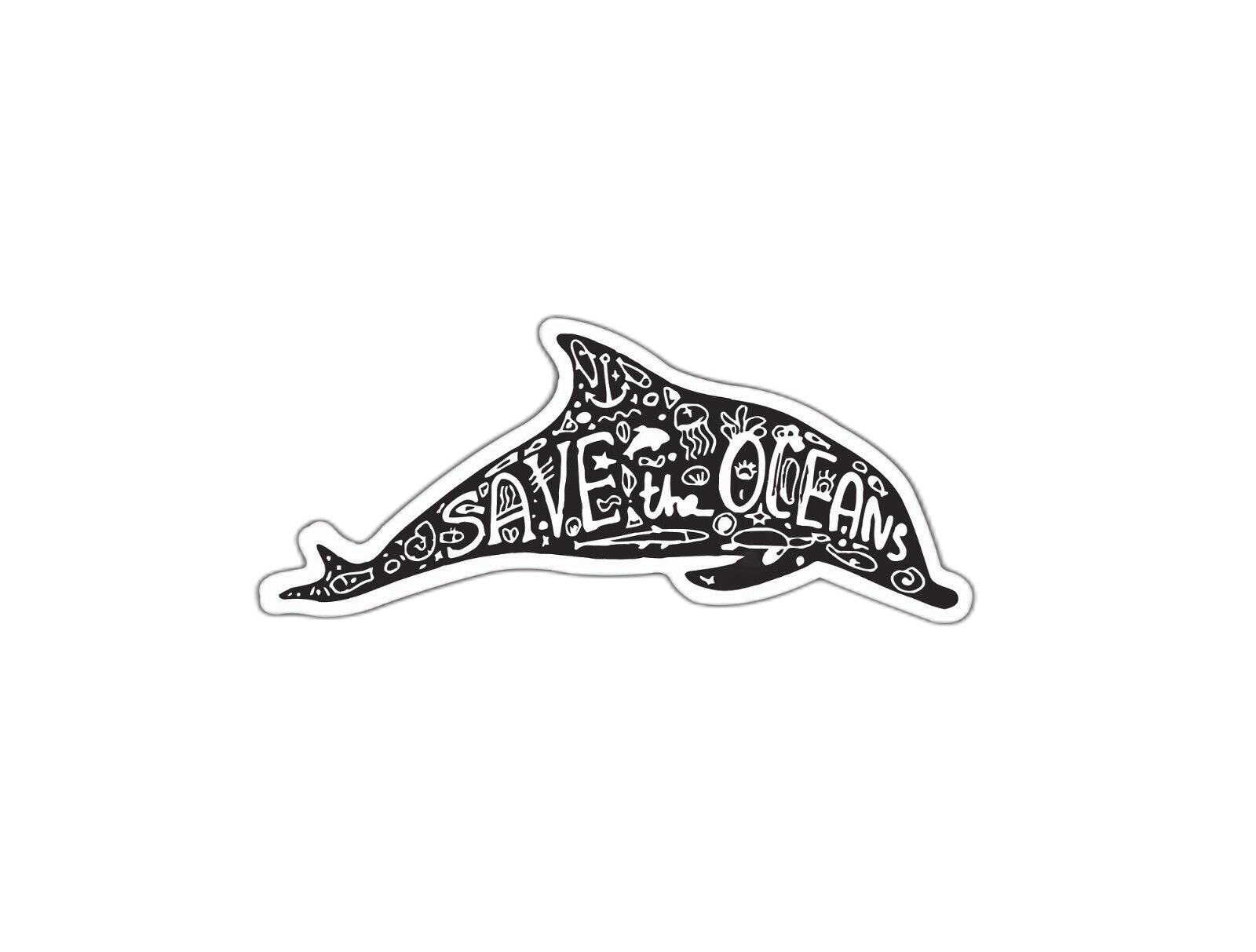 Save The Oceans Sticker Decal dolphin