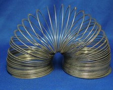 Vintage 1950's James Industries Metal Slinky Toy W/ Original Box