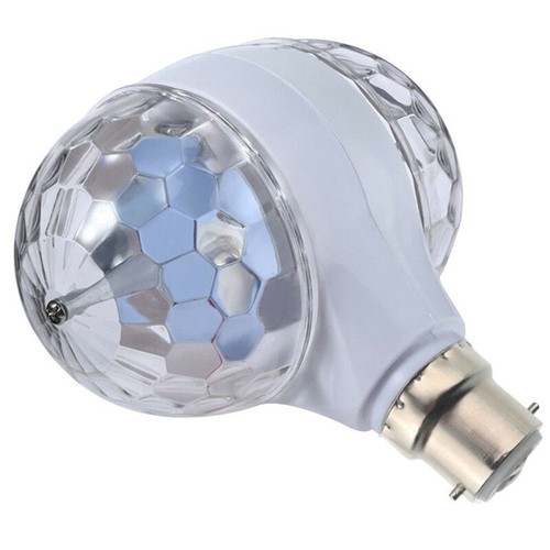 B22 E27 6W LED Rotating Bulb Stage Light Bulb Crystal Ball Disco Lamp - Picture 2 of 14