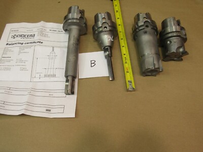 4 pcs HSK-A63 HSK 63 tool lot mapal 2 3 4 5 flute .5'' - 2.35'' carbide tipped 3/4