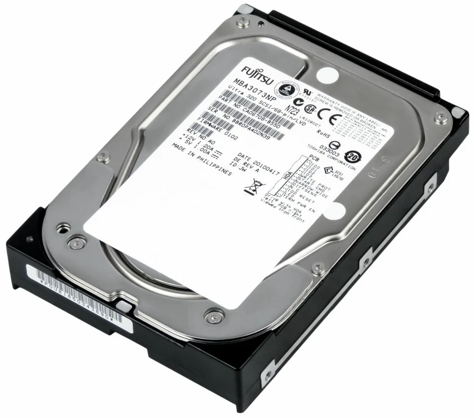 Hard Drive Fujitsu MBA3073NP 73GB 15000U/Min SCSI 68-PIN 16MB Cache 3.5'' Inch - Image 3 of 3