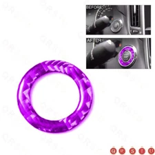 Purple Carbon Fiber Car Engine Button Decorative Ring Trim For Infiniti Q50 Q60
