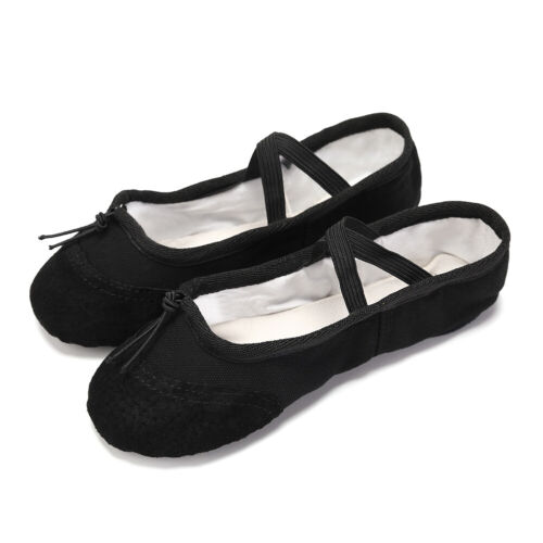 Zapatos de ballet de lona dividida para niños adultos talla 24-45 - Imagen 17 de 23