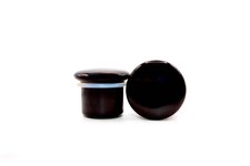 Obsidian Stone Black Single Flare Plugs PAIR