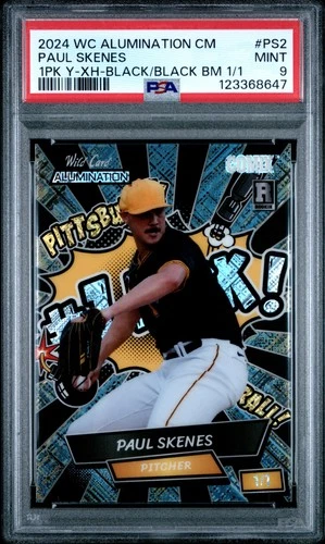 2024 WILD CARD ALUMINATION COMIX PAUL SKENES EDITION PAUL SKENES RC 1/1 PSA 9