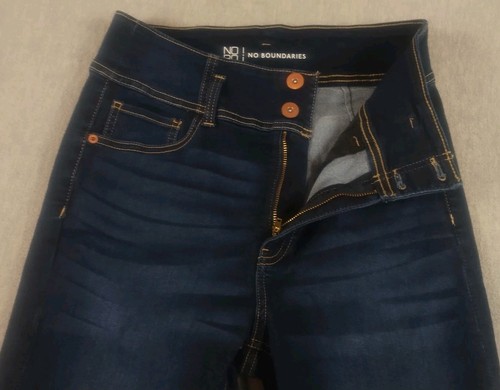 No Boundaries Jeans Ankle Tapered Damen Größe 13 Blau Denim Stretch Distressed - Bild 5 von 22
