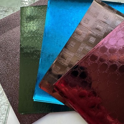 JOY CRAFT Paper 5'' x 5'' Simmer Shiny Iridescent Metallic Holographic 50 sheet