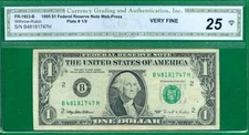 $1 1995 1 B/H BLOCK (w) NEW YORK P-8-6-8 VERY FINE 25 WEB NOTE