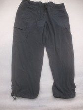 Chicos Size 2 Womens Black Pull On Drawstring Pockets Casual Straight Capri 304