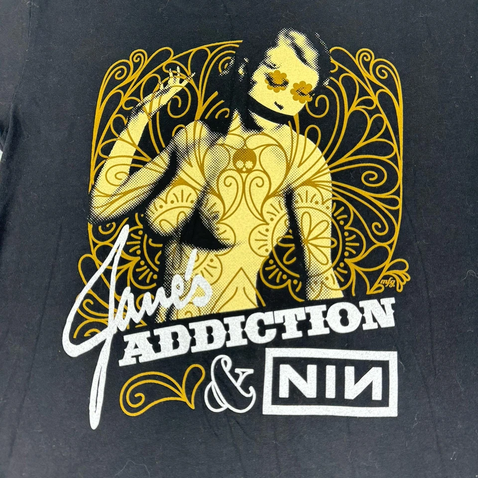 Jane's Addiction & NIN Nine Inch Nails 2009 Tour T-Shirt Mens Medium  Y2K - Image 2 of 4