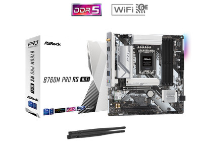 ASRock B760M PRO RS WiFi LGA 1700 Intel B760 Micro ATX Motherboard