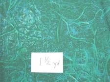 15 yd Bundle green cotton quilt fabrics 14 pieces scraps 1758
