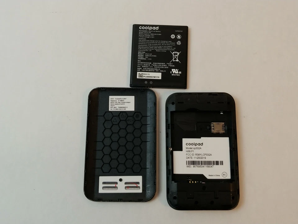 CoolPad CP332A Black Wireless Portable Wi-Fin mobile Hotspot 4G LTE - Image 4 of 4