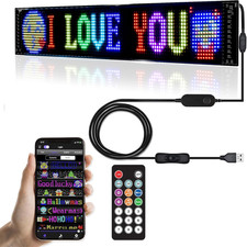 Bluetooth Programmable LED Sign - Scrolling Display for Car, Bar, Store 23"x5