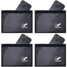 4 Faraday Bag Anti-Tracking GPS RFID Car Key Signal Small, 4 PACK - GRAY