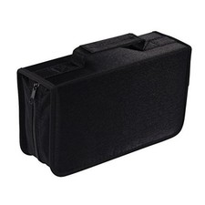 128 Capacity CD/DVD case Wallet, Storage,Holder,Booklet by Black 128 Black