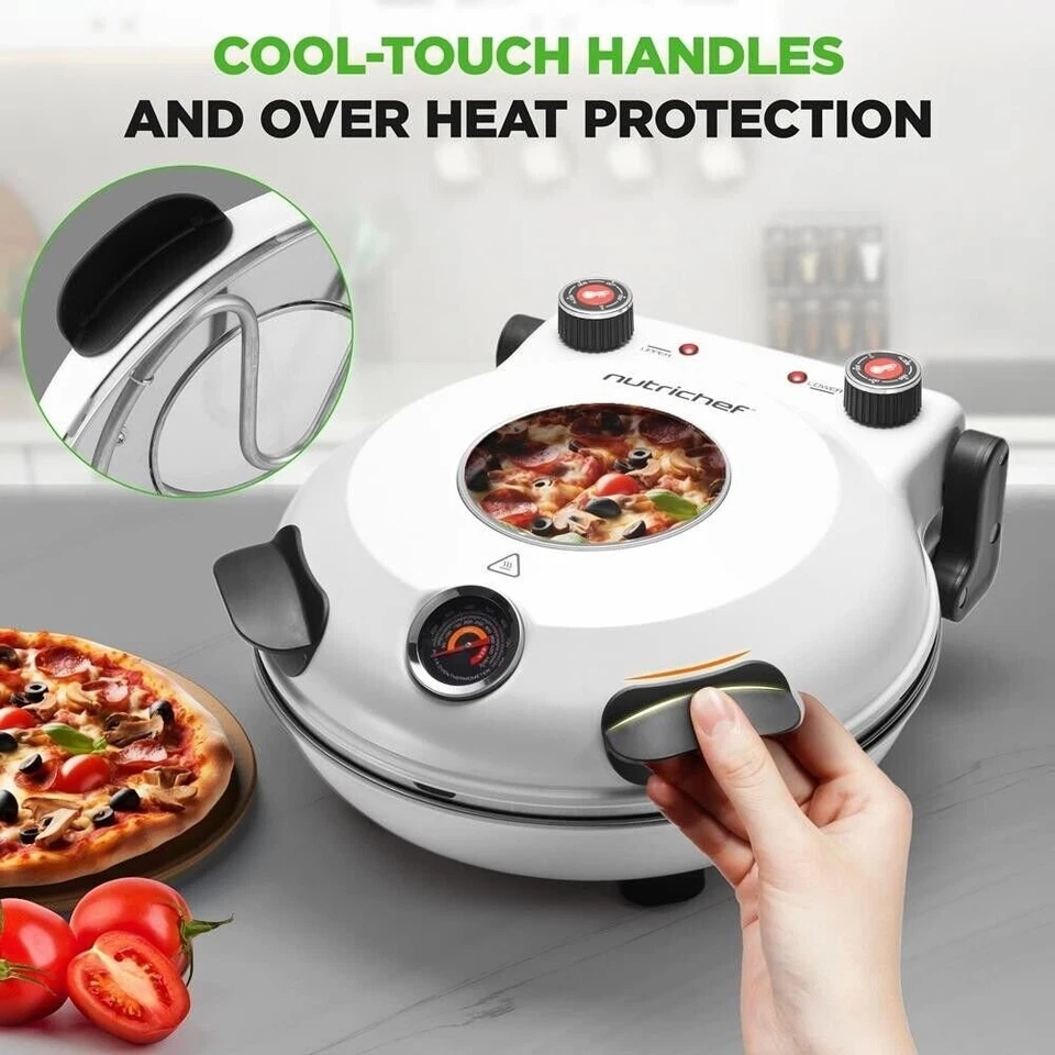NutriChef Encimera Pizza Maker - Horno Eléctrico con Controles de Temperatura Foto 3 de 4