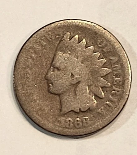 1868 P Indian Head Cent Penny  Well worn But Great Detail - C9915