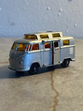 Vintage 1960's Matchbox Lesney No.34 Diecast Silver VW Volkswagen Camper Bus Van