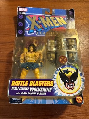 X-MEN CLASSICS BATTLE BLASTERS RAVAGED WOLVERINE FIGURE CANNON BLASTER 2000 