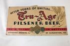 Vtg 1930s Tru Age Pilsener Beer Standard Brewing Scranton PA Sign Countertop