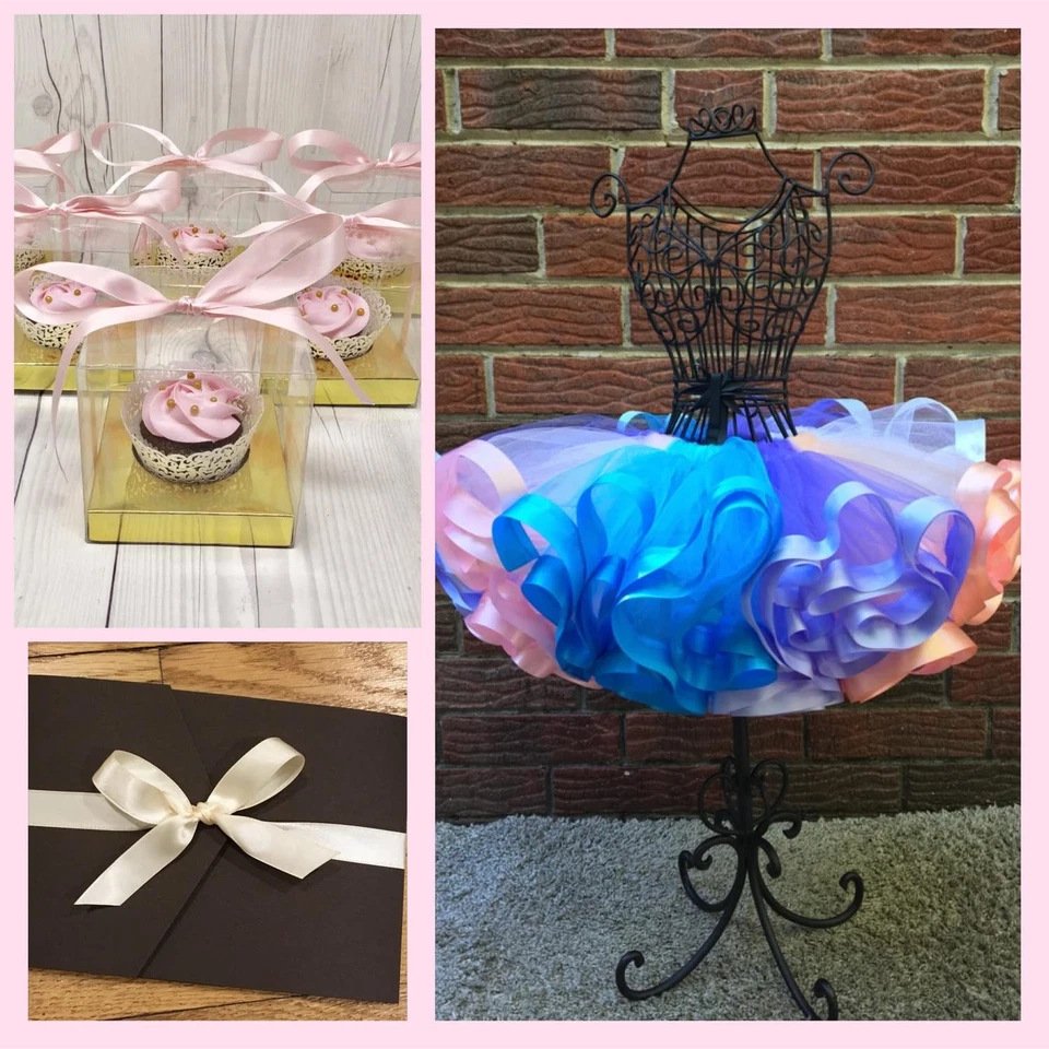 Double Face Satin Ribbon 7/8" X 100 YD Black Ribbon for Gift Wrapping, Birthd... - Image 2 of 4