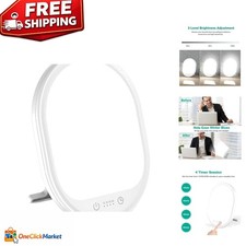 UV-Free 10,000 Lux Daylight Therapy Lamp - Touch Control Timer, Modern Design