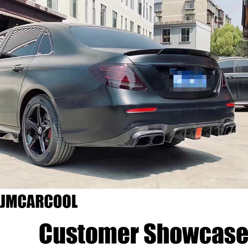 Labio alerón trasero de carbono real para Mercedes Benz W213 E43 E63 sedán 16-19 Foto 2 de 4