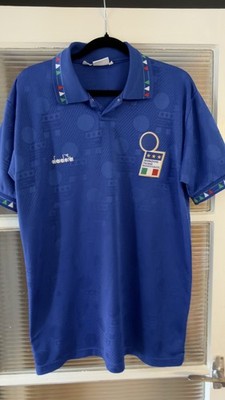 1993 1994 Diadora Italy home football jersey - Large