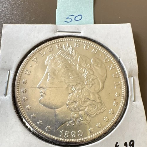 Morgan Silver Dollar $1 Coin 1890 Uncertified Denomination $1 Year 1890