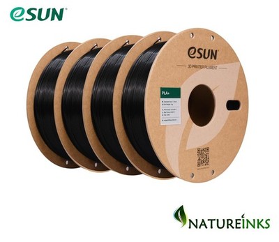 4 x eSUN BLACK Enhanced Toughness PLA Plus + 3D Drucker 1,75mm Filament 4kg