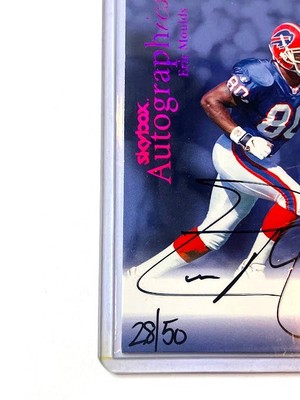 RARE ERIC MOULDS 1999 Skybox Premium Autographics AUTO 28/50 Red Foil Autograph