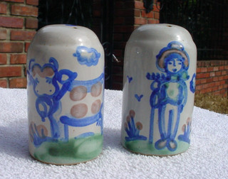 Vintage M.A. Hadley Salt & Pepper Shaker COW & FARMER