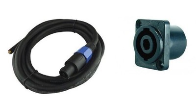4 WIRE SPEAK-ON 6FT CABLE CHUCHERO BOX LOUD SPEAKER, MIDS, TWEETERS W/ SOCKET