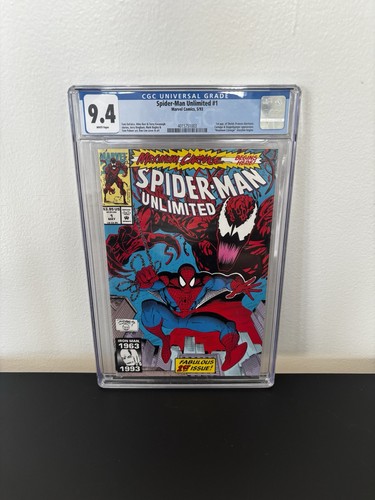 Spider-Man Unlimited #1 CGC 9.4 1993 Maximum Carnage begins. 1st App Of Shriek