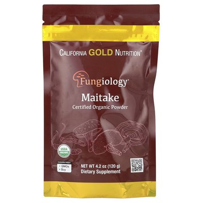 2 X California Gold Nutrition, Fungiology�, Certified Organic Maitake Powder, 4.