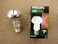 Philips Reflektorlampe R63, E27, 40W, Kuppenverspiegelt, Kuppe Silber, Crown