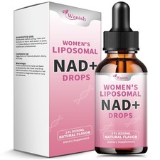 Liposomal NAD Liquid Supplement for Women – 500mg NAD+, 2 Fl Oz, Vegan, Sugar-Fr
