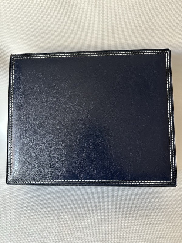 Wings For Men EMPTY Navy Grooming Shaving Leather? Gift Box EMPTY Vintage ￼