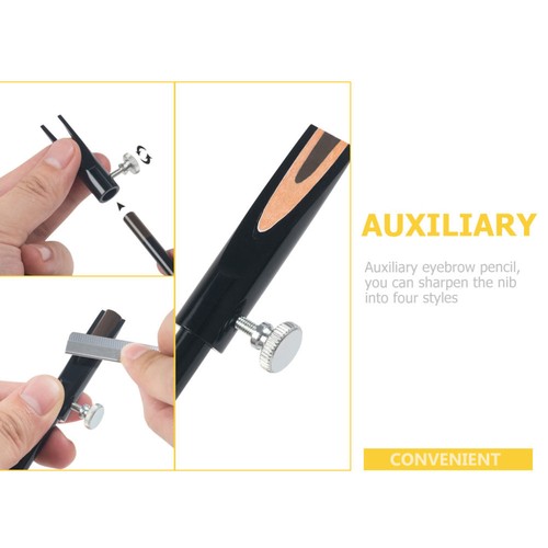 Afilador de lápices 2 PIEZAS delineador de ojos para niños herramienta de afilado de cejas sacapuntas de maquillaje - Imagen 5 de 12