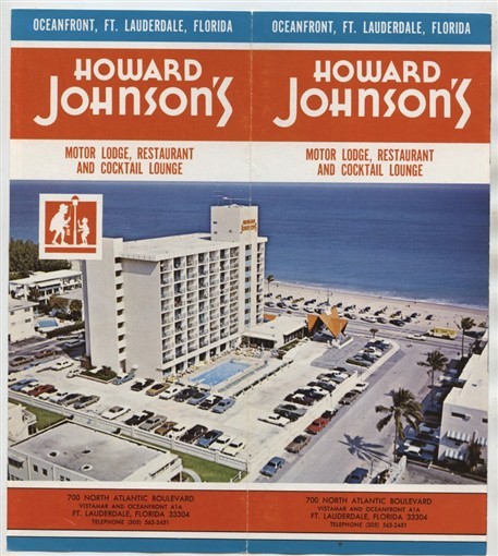 Howard Johnson Motor Lodge Ft Lauderdale FL Brochure Letter & Rate Sheet 1972