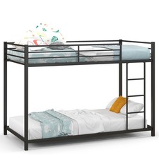Heavy-duty Slatted Floor Bed Frame for Teens & Adults-Black