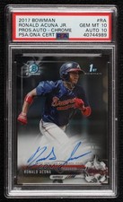 2017 Bowman Chrome Prospect Ronald Acuna Jr #CPA-RA PSA 10 GEM MT Auto 1k3x