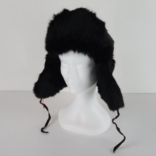 vintage real fur trapper/ushanka hat size 55cm